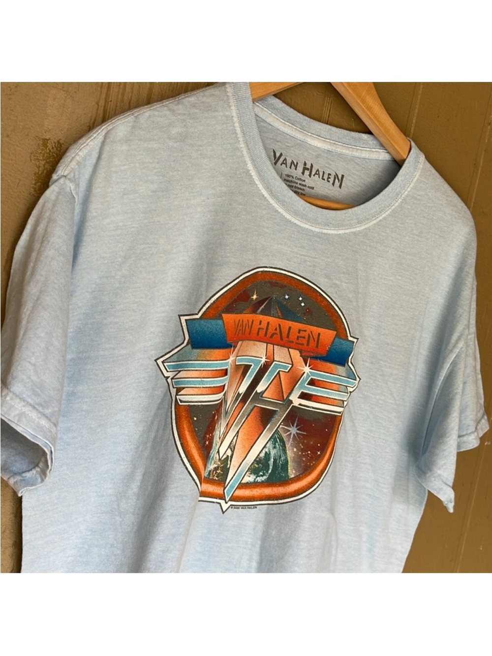 Van Halen Graphic Rock Tee in Light Blue Size M - Picture 3 of 6